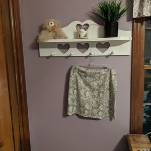 She + Sky Snake print Suede Skirt